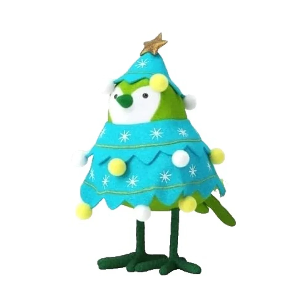 Target NWT Featherly Friends Sparkles Fabric Bird Blue Green Christmas Tree 2024